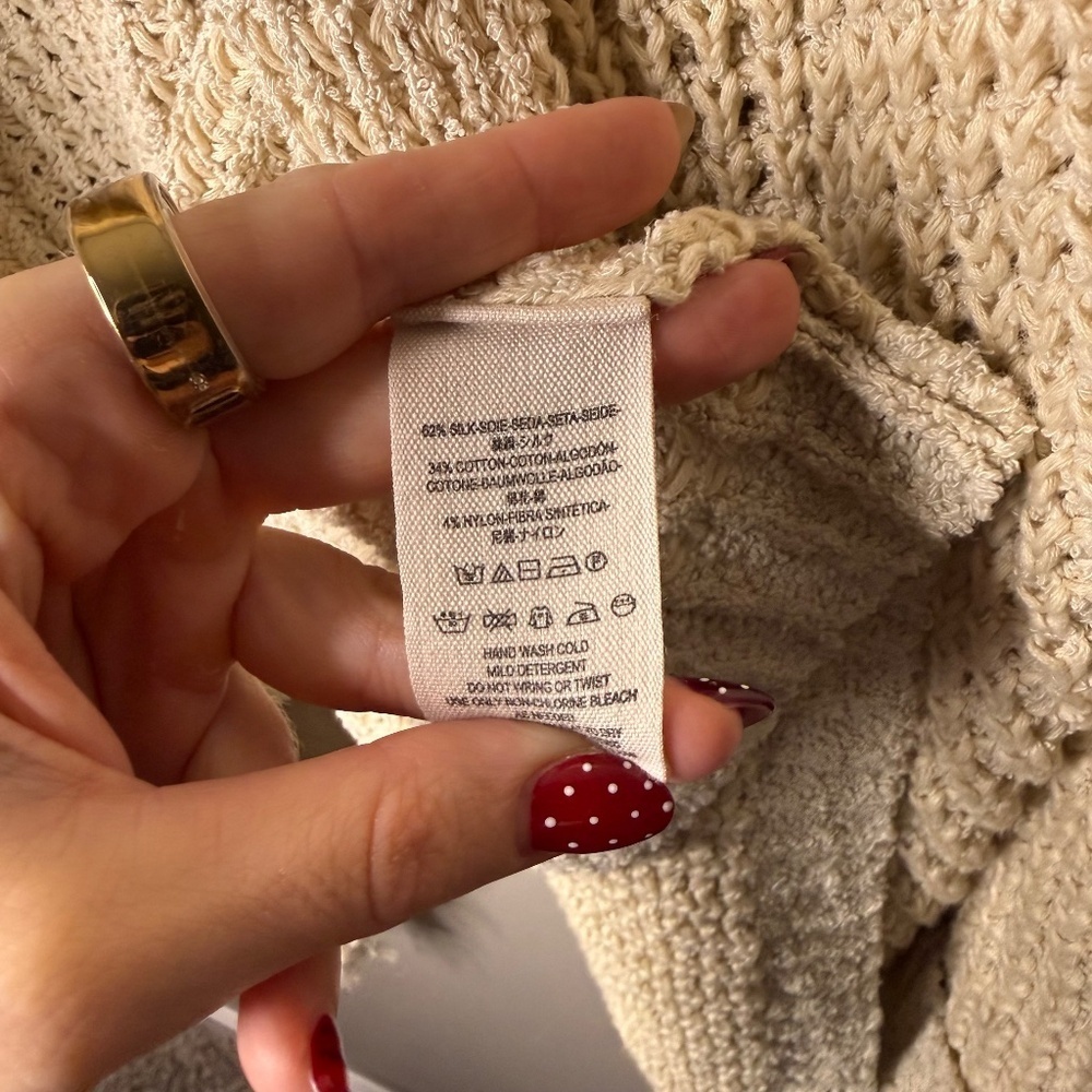 Free People I’ll Be Around Cardigan size medium - Silk and cotton blend - Picture 4 of 9